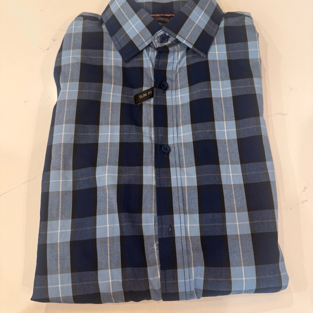 Buffalo David Bitton Men’s Slim Fit Plaid Button Up Shirt Office Holidays